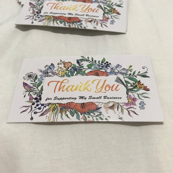 NEW 30 Pcs Floral Thank You For Supporting My Small Business Cards - Picture 2 of 3